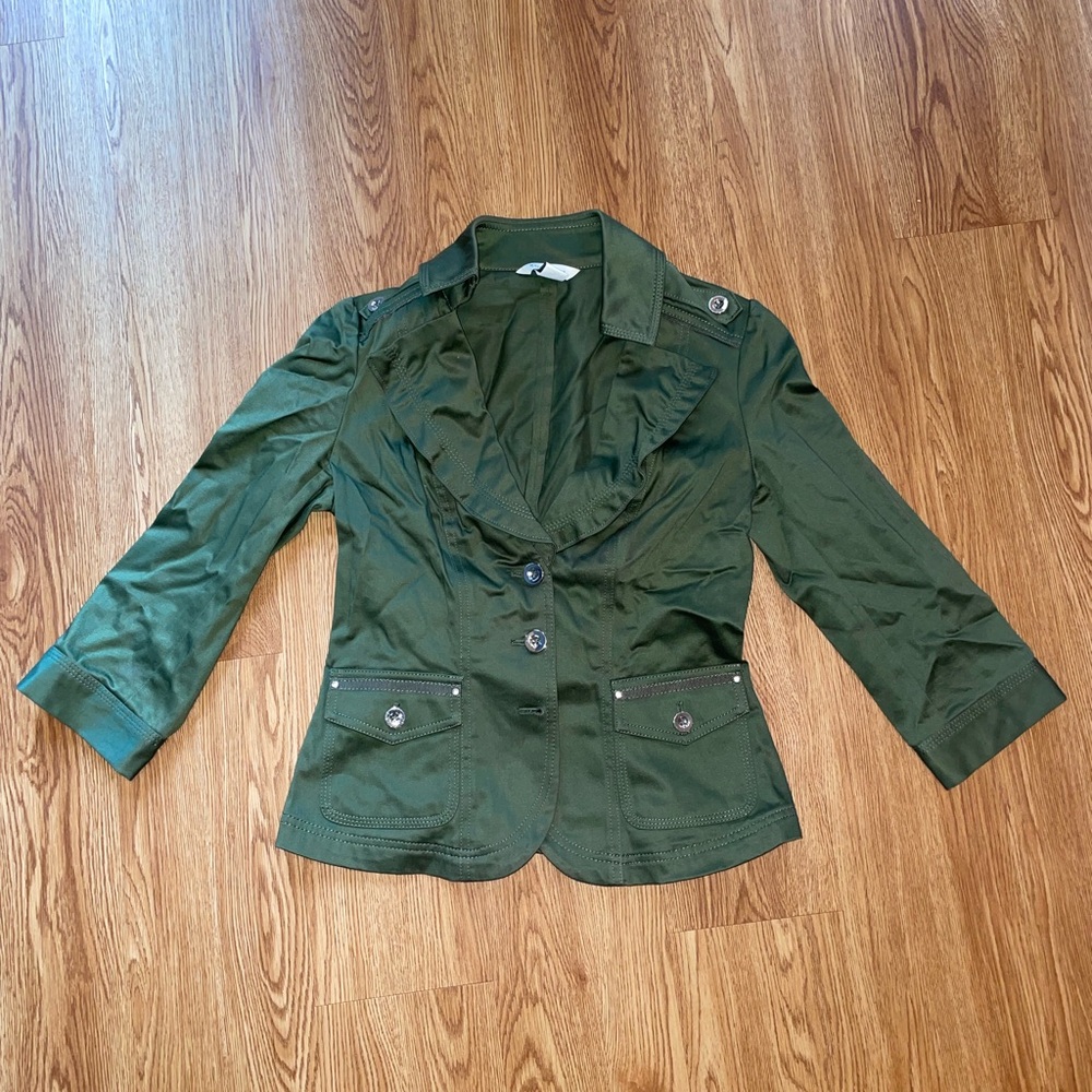 White House Black Market Dark Green Blazer